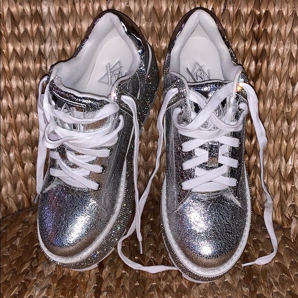 NIB YRU 💎Crystal LaLa Platform Sneakers💎💧 - Picture 6 of 8